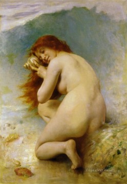 Desnudo Painting - Una ninfa del agua 1898 desnuda Leon Bazile Perrault